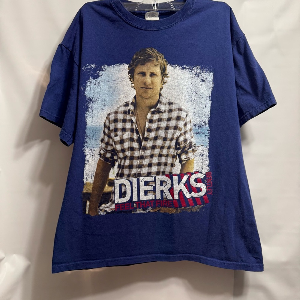 Dierks Bentley Tour Shirt Feel that Fire Blue Size M